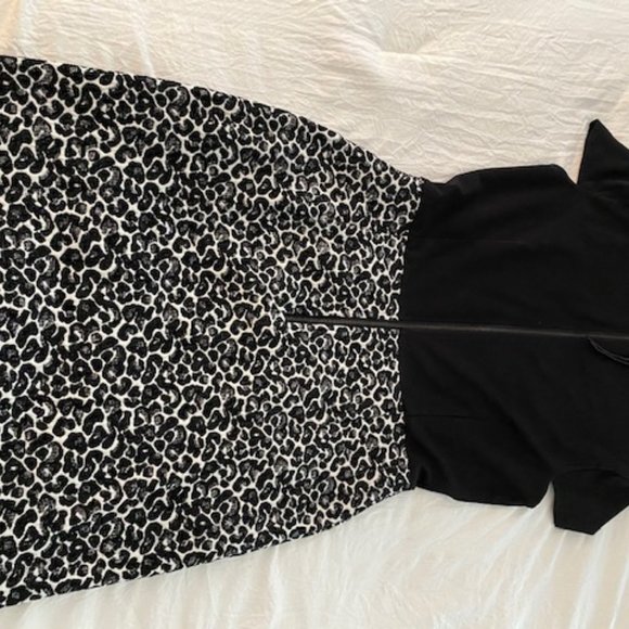 Dolce Vita Black Leopard Dress Size Medium - Picture 4 of 5